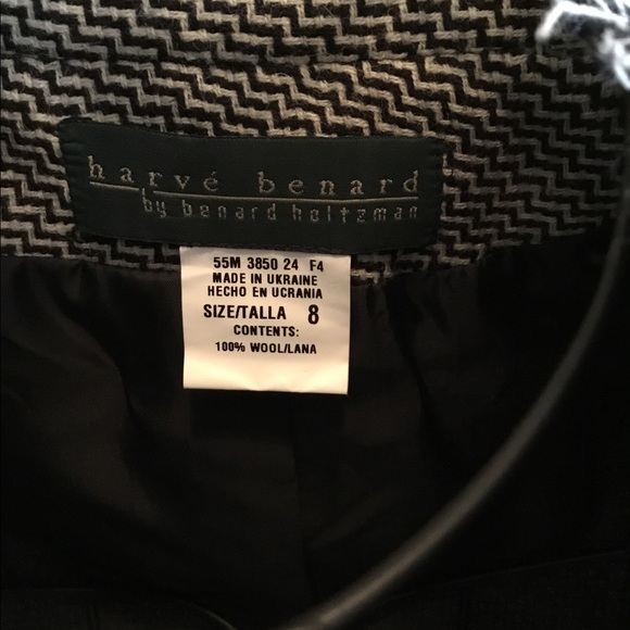 Harve Bernard wool blazer black & white size 8 - Picture 7 of 7